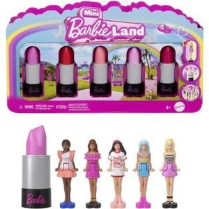 Barbie Mini Barbie Land 5 Pack Lipstick Toy Doll Set